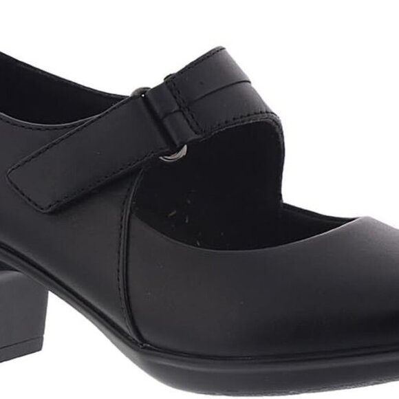 Women's Leather Pump Size 8.5 with Cushioned Ortholite Footbed & Chunky Heel - Picture 2 of 7